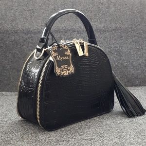 Faux crocodile leather purse